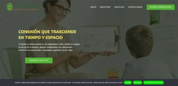 Muestra del portafolio de diseño web de ELOMUX: Proyecto KIZUNA